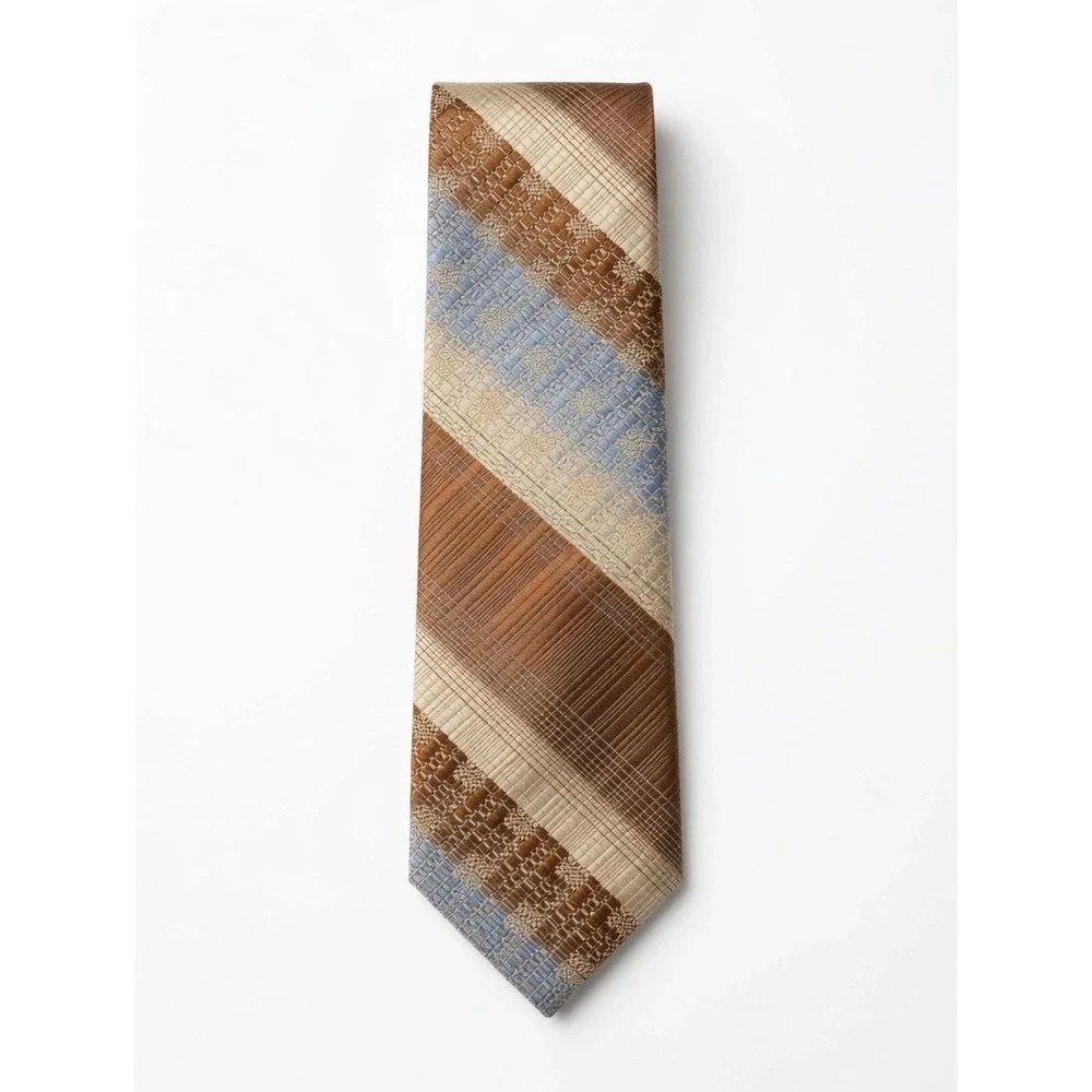 Vintage Oleg Cassini Bullock's Diagonal Striped Wide Necktie